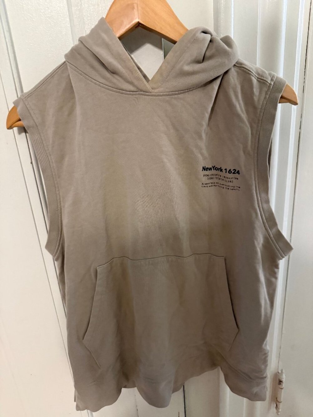 Zara Kids sleeveless hoodie tan size 13-14